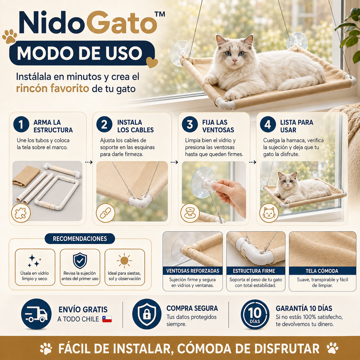 NidoGato™ | comodidad y calidez para tu gato en las alturas.