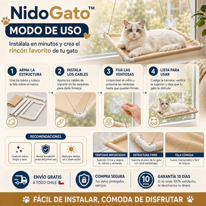 NidoGato™ | comodidad y calidez para tu gato en las alturas.