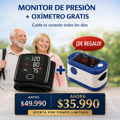 Monitor de Presión + Oxímetro Gratis.