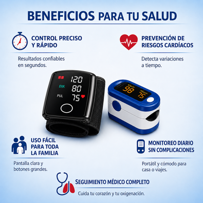 Monitor de Presión + Oxímetro Gratis.