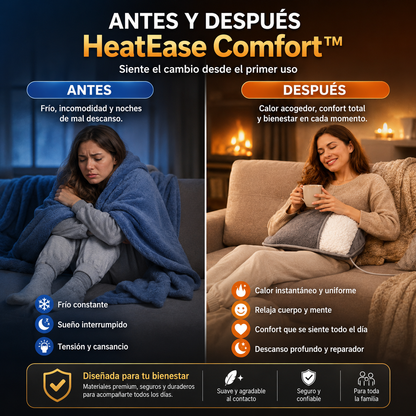HeatEase Comfort™ | Calor envolvente para pies y manos en segundos.