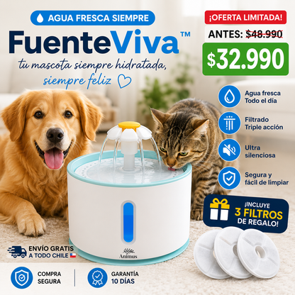 FuenteViva™ | tu mascota siempre hidratada, siempre feliz.