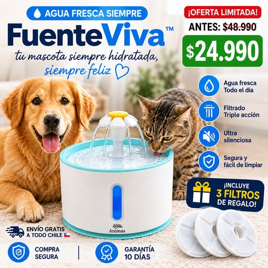 FuenteViva™ | tu mascota siempre hidratada, siempre feliz.