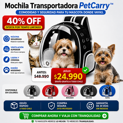 PetCarry™ | comodidad y seguridad para tu mascota donde vayas.