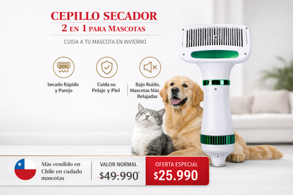 FurDry Pro™ | seca, cepilla y elimina el pelo suelto de tu mascota en minutos.